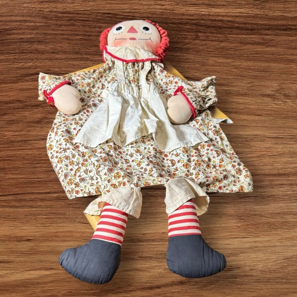 Vintage 27" Raggedy Ann Pajama Bag Doll 🧺 Rare HTF - Picture 10 of 12